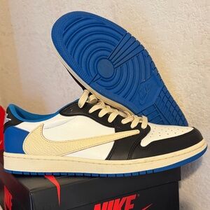 Nike Air Jordan Low Sneakers - Black, White, Blue